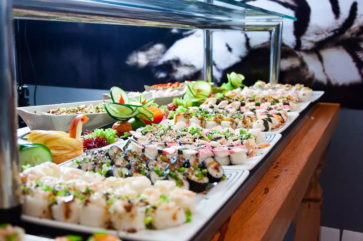 Aankomen op vakantie - buffet