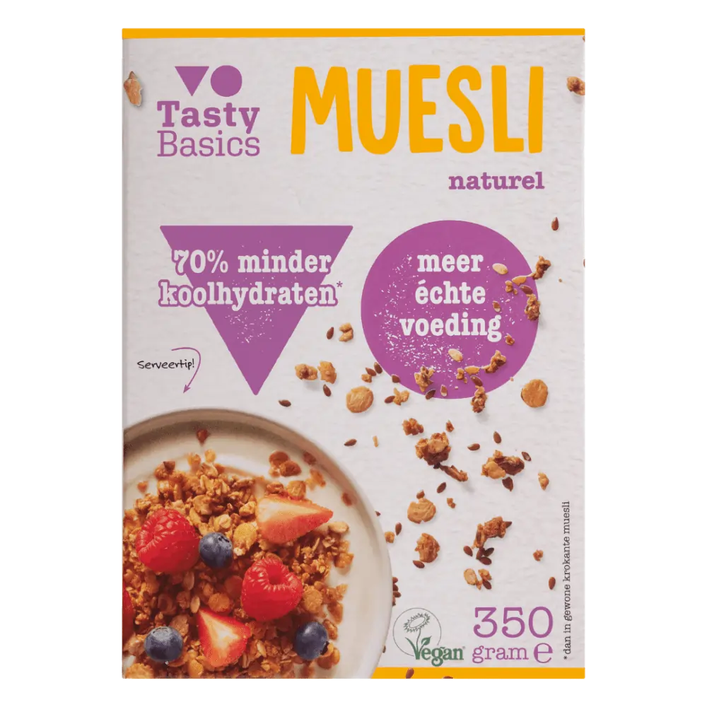 Tasty Basics Muesli Naturel verpakking